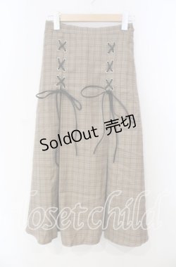 画像1: An MILLE / 編み上げスカート  ブラウン O-25-09-29-090-EL-SK-OW-OS