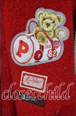 画像2: Karl Helmut / カールくん刺繍ボアパーカー  アカ×グレー O-25-09-29-011-EL-TO-IG-OS