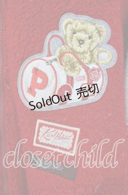 画像2: Karl Helmut / カールくん刺繍ボアパーカー  アカ×グレー O-25-09-29-011-EL-TO-IG-OS