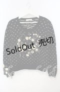 KANEKO ISAO / 薔薇モチーフニット  ブラック O-25-09-29-012-EL-TO-IG-OS