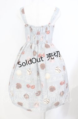 画像4: Emily Temple cute / TAFFYチョコレートノースリーブワンピース  ブルーグレー O-25-09-29-016-ET-OP-OW-OS