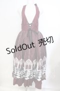 axes femme POETIQUE / チェスボードホルターワンピース  ワイン O-25-09-29-021-AX-SK-IG-OS