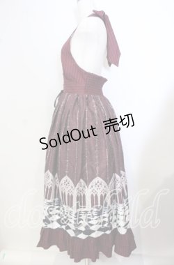 画像4: axes femme POETIQUE / チェスボードホルターワンピース  ワイン O-25-09-29-021-AX-SK-IG-OS