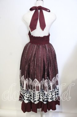 画像5: axes femme POETIQUE / チェスボードホルターワンピース  ワイン O-25-09-29-021-AX-SK-IG-OS
