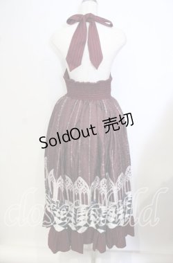 画像5: axes femme POETIQUE / チェスボードホルターワンピース  ワイン O-25-09-29-021-AX-SK-IG-OS