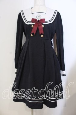 画像1: Amavel / Anchor Emblem セーラーワンピース  ネイビー O-25-09-29-023-CA-OP-IG-OS