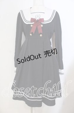 画像1: Amavel / Anchor Emblem セーラーワンピース  ネイビー O-25-09-29-023-CA-OP-IG-OS