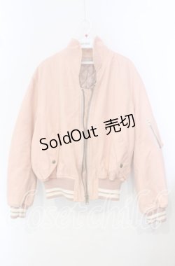 画像1: WONDERFUL WORLD / デニム中綿ブルゾン【破損あり】  ピンク O-25-09-29-003-LO-JA-IG-ZI