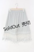 axes femme / 裾モチーフレース使いペチスカート M グリーン O-25-09-30-033-AX-SK-OW-OS