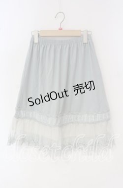 画像1: axes femme / 裾モチーフレース使いペチスカート M グリーン O-25-09-30-033-AX-SK-OW-OS