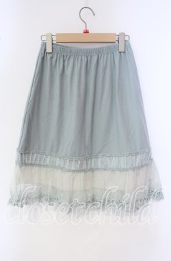 画像3: axes femme / 裾モチーフレース使いペチスカート M グリーン O-25-09-30-033-AX-SK-OW-OS