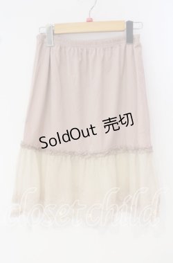 画像1: axes femme / チュール切り替えアンダースカート M ピンク O-25-09-30-035-AX-SK-OW-OS