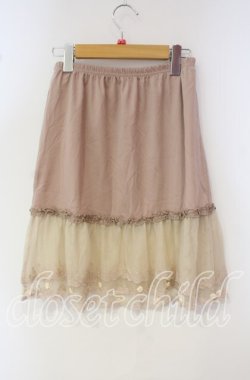 画像3: axes femme / チュール切り替えアンダースカート M ピンク O-25-09-30-035-AX-SK-OW-OS