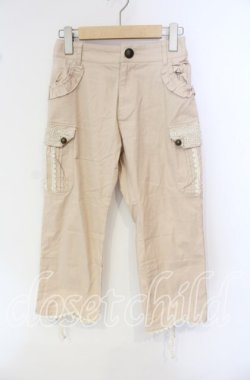 画像1: axes femme / 裾編み上げパンツ M ピンク O-25-09-30-040-AX-PA-OW-OS