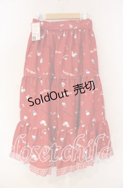 画像3: axes femme / ハローキティプリントスカート  アカ O-25-09-30-041-AX-SK-IG-OS