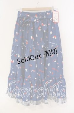 画像1: axes femme / ハローキティプリントスカート  ブルー O-25-09-30-043-AX-SK-IG-OS