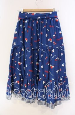 画像3: axes femme / ハローキティプリントスカート  ブルー O-25-09-30-043-AX-SK-IG-OS