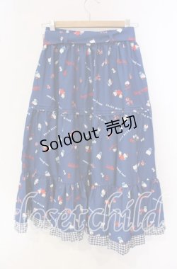 画像3: axes femme / ハローキティプリントスカート  ブルー O-25-09-30-043-AX-SK-IG-OS