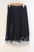 axes femme / バックフリルミドルスカート  ネイビー O-25-09-30-047-AX-SK-IG-OS