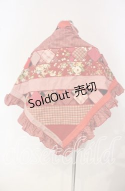 画像1: PINK HOUSE / ブーケチェックパッチワークストール  アカ O-25-09-30-051-LO-ZA-IG-OS