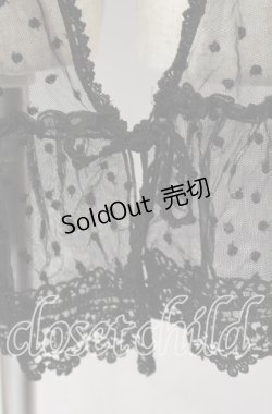 画像2: PINK HOUSE / ドットチュールストール  クロ O-25-09-30-052-LO-TO-IG-OS