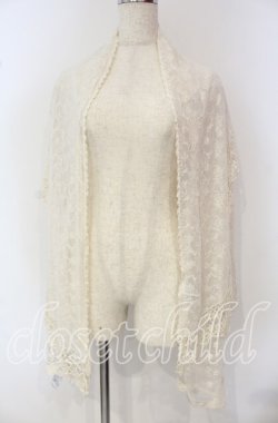 画像3: axes femme / レーシーストール 185×40cm アイボリー O-25-09-30-053-AX-ZA-IG-OS