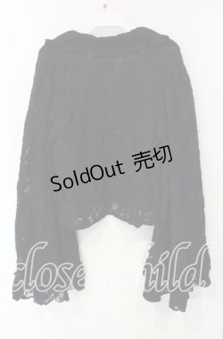 画像3: axes femme / 起毛レース姫袖風ボレロ  クロ O-25-09-30-055-AX-TO-IG-OS