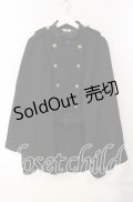 axes femme / ダブルボタンケープコート  クロ O-25-09-30-057-AX-CO-IG-OS