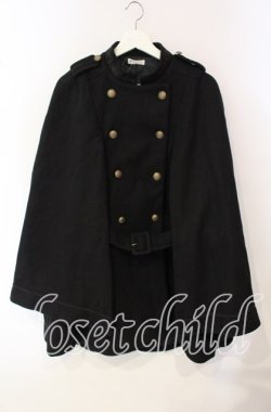 画像1: axes femme / ダブルボタンケープコート  クロ O-25-09-30-057-AX-CO-IG-OS