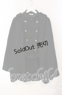 画像1: axes femme / ダブルボタンケープコート  クロ O-25-09-30-057-AX-CO-IG-OS