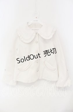 画像1: axes femme / ファー襟付編上ショートコート  オフ O-25-09-30-059-AX-CO-IG-OS