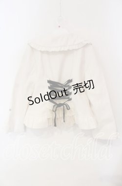 画像3: axes femme / ファー襟付編上ショートコート  オフ O-25-09-30-059-AX-CO-IG-OS