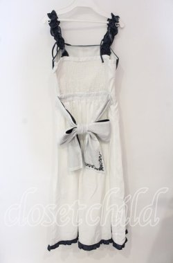 画像3: axes femme / バラ刺繍ギャザーフリルジャンスカ  シロ O-25-09-30-062-AX-OP-IG-OS