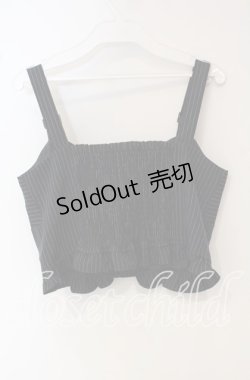 画像2: axes femme / コルセット風デザインビスチェ  ネイビー O-25-09-30-063-AX-TO-IG-OS