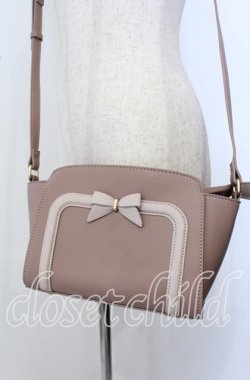 画像1: m petit by misako / リボンヨコショルダーバッグ  ピンク O-25-09-30-1001-LO-BG-OW-OS