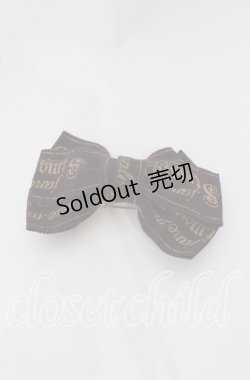 画像1: Jane Marple / ロゴリボンのヘアコサージュ  ワイン O-25-09-30-1059-JM-ZA-OW-ZT1003X