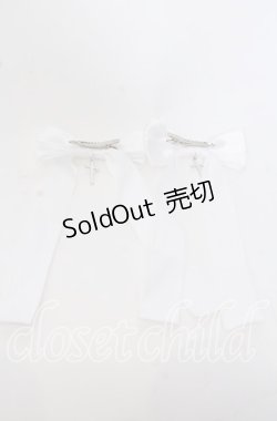 画像2: DearMyLove / クロスリボンクリップ  シロ O-25-09-30-1061-EL-AC-OW-OS