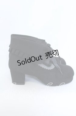 画像4: axes femme / 襟風折り返しブーティー M クロ O-25-09-30-1062-AX-SH-IG-OS