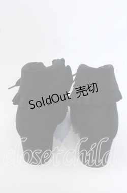 画像6: axes femme / 襟風折り返しブーティー M クロ O-25-09-30-1062-AX-SH-IG-OS