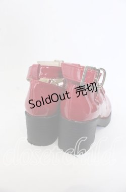 画像6: Amavel / リボン付クロス厚底パンプス M アカ O-25-09-30-1063-CA-SH-OW-ZT-K017