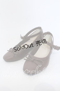 画像1: m petit by misako / リボンつきパンプス M ブラウン O-25-09-30-1065-LO-SH-OW-OS