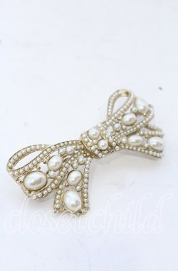 画像1: INGEBORG / リボン型パールヘアピン  ゴールド O-25-09-30-1072-LO-AC-OW-OS