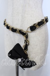 INGEBORG / サテンリボンチェーンベルト  ゴールド O-25-09-30-1078-LO-ZA-OW-ZT323