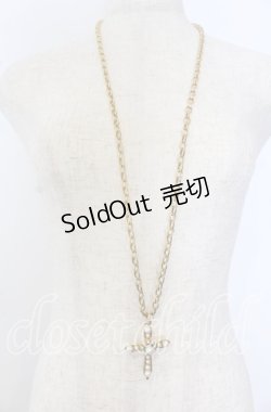 画像2: INGEBORG / パール十字架ネックレス  ゴールド O-25-09-30-1082-LO-AC-OW-ZT323