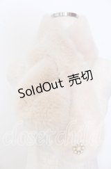 axes femme / ブローチ付きファーティペット  ベージュ O-25-09-30-1084-AX-ZA-OW-ZT433