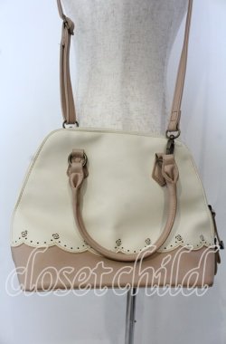 画像1: axes femme / ポーチ付スカラップブガッティバッグ  ピンク O-25-09-30-1011-AX-BG-OW-OS