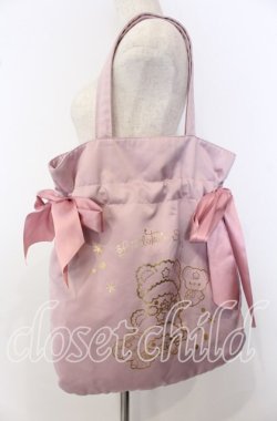 画像1: Maison de FLEUR / LittleTwinStars ダブルリボントート  ピンク O-25-09-30-1014-LO-BG-OW-OS