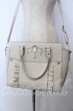 画像1: axes femme POETIQUE / ロココビジュー金具バッグ  ベージュ O-25-09-30-1002-AX-BG-OW-OS