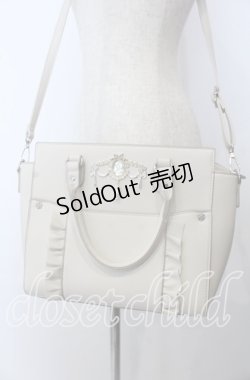 画像1: axes femme POETIQUE / ロココビジュー金具バッグ  ベージュ O-25-09-30-1002-AX-BG-OW-OS