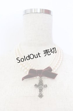 画像2: Innocent World / ウエストミンスター3連パールネックレス  アイボリー×ボルドー×アンティークゴールド O-25-09-30-1020-IW-AC-OW-ZT1003X